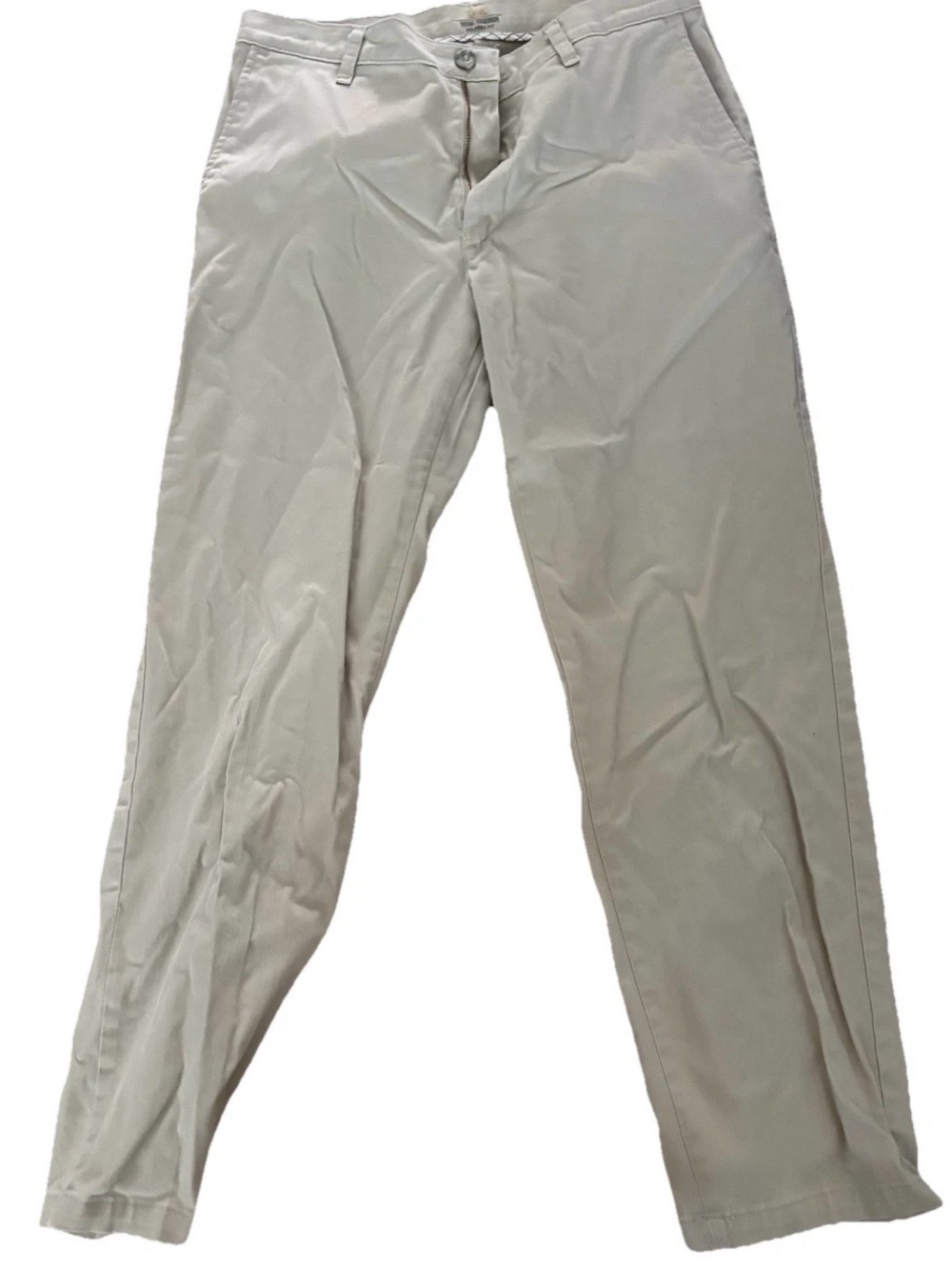 Lee Total Freedom Men Chino Khaki Pants Size 32x32 Relaxed Fit Beige